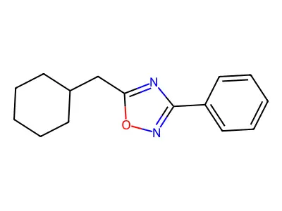 5-(Cyclohexylmethyl)-3-phenyl-1,2,4-oxadiazole structure