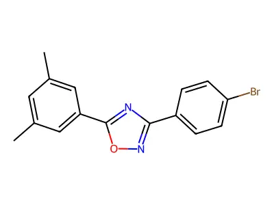 3-(4-Bromophenyl)-5-(3,5-dimethylphenyl)-1,2,4-oxadiazole structure