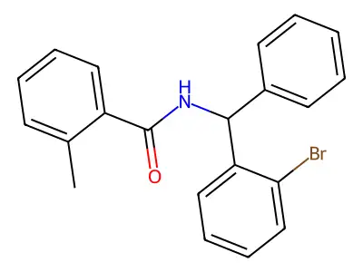 N-[(2-bromophenyl)-phenylmethyl]-2-methylbenzamide structure