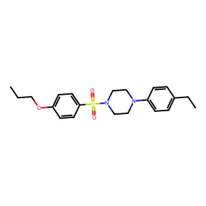 1-(4-Ethylphenyl)-4-(4-propoxyphenyl)sulfonylpiperazine structure