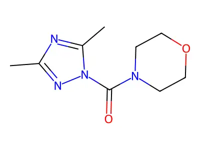 4-(3,5-dimethyl-1H-1,2,4-triazole-1-carbonyl)morpholine structure