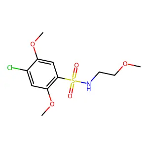 4-chloro-2,5-dimethoxy-N-(2-methoxyethyl)benzenesulfonamide structure
