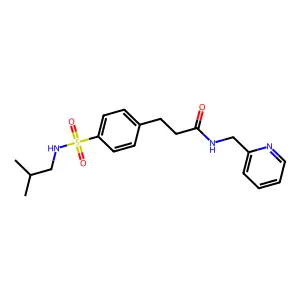 3-[4-(2-methylpropylsulfamoyl)phenyl]-N-(pyridin-2-ylmethyl)propanamide structure