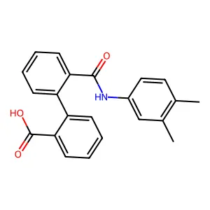 2'-[(3,4-Dimethylphenyl)carbamoyl]biphenyl-2-carboxylic acid structure