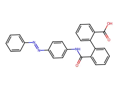 2-[2-[(4-Phenyldiazenylphenyl)carbamoyl]phenyl]benzoic acid structure