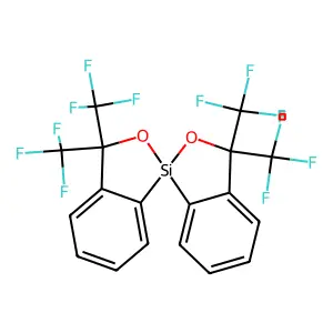 3,3,3',3'-Tetrakis(trifluoromethyl)-1,1'-spirobi[2,1-benzoxasilole] structure