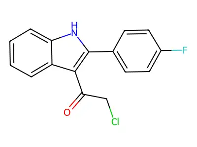 2-Chloro-1-[2-(4-fluorophenyl)-1H-indol-3-yl]ethan-1-one structure