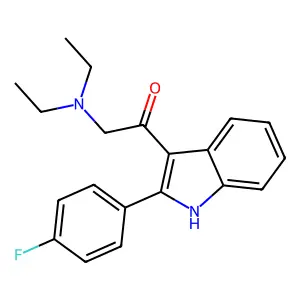 Ethanone, 2-(diethylamino)-1-(2-(4-fluorophenyl)-1H-indol-3-YL)- structure