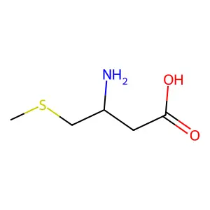 3-Amino-4-(methylsulfanyl)butanoic acid structure