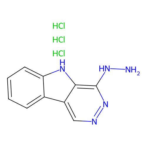 4H-Pyridazino(4,5-b)indol-4-one, 3,5-dihydro-, hydrazone, trihydrochloride structure