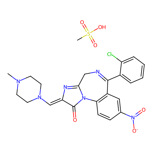 Loprazolam mesilate structure