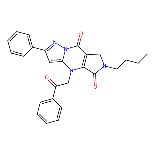 5-butyl-8-(2-oxo-2-phenylethyl)-11-phenyl-1,5,8,12-tetraazatricyclo[7.3.0.0^{3,7}]dodeca-3(7),9,11-triene-2,6-dione structure