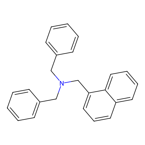N-benzyl-N-(naphthalen-1-ylmethyl)-1-phenylmethanamine structure