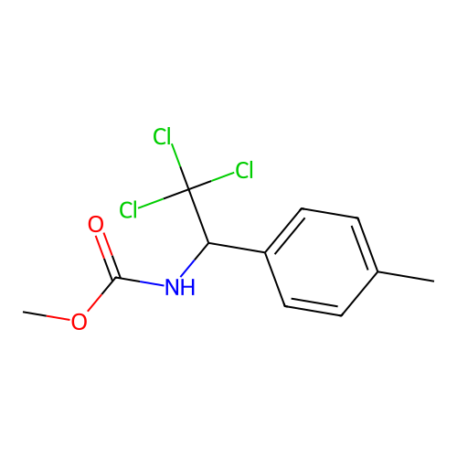 methyl N-[2,2,2-trichloro-1-(4-methylphenyl)ethyl]carbamate structure