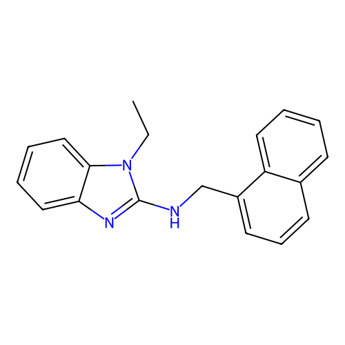 1-ethyl-N-(naphthalen-1-ylmethyl)-1H-benzimidazol-2-amine structure