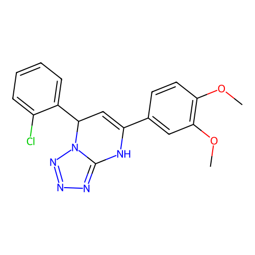 7-(2-Chlorophenyl)-5-(3,4-dimethoxyphenyl)-4,7-dihydrotetrazolo[1,5-a]pyrimidine structure