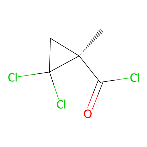 Cyclopropanecarbonylchloride, 2,2-dichloro-1-methyl-, (1S)- structure