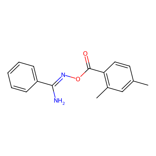 N'-{[(2,4-dimethylphenyl)carbonyl]oxy}benzenecarboximidamide structure