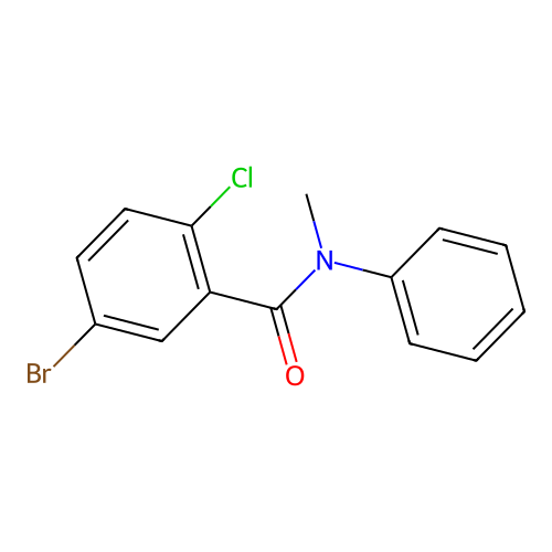 5-bromo-2-chloro-N-methyl-N-phenylbenzamide structure