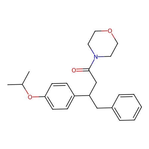 4-[3-(4-Isopropoxyphenyl)-4-phenylbutanoyl]morpholine structure