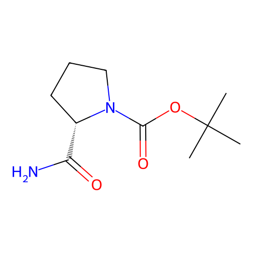 tert-butyl (S)-2-carbamoylpyrrolidine-1-carboxylate structure