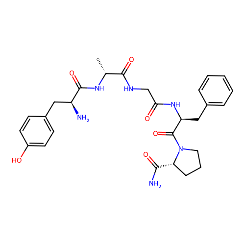 D-Prolinamide, L-tyrosyl-D-alanylglycyl-L-phenylalanyl- structure