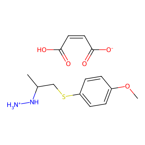 Hydrazine, (1-(p-methoxyphenylthiomethyl)ethyl)-, maleate structure