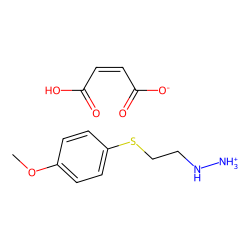 Hydrazine, (2-(p-methoxyphenylthio)ethyl)-, maleate structure