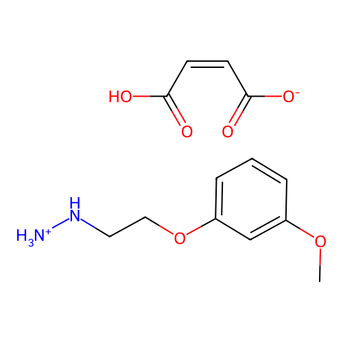 Hydrazine, (2-(m-methoxyphenoxy)ethyl)-, maleate structure