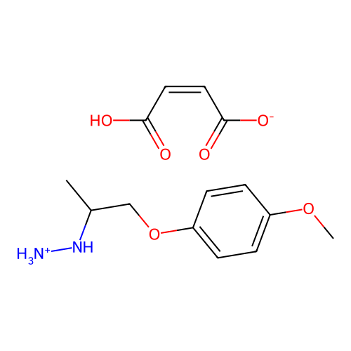 Hydrazine, (1-(p-methoxyphenoxymethyl)ethyl)-, maleate structure