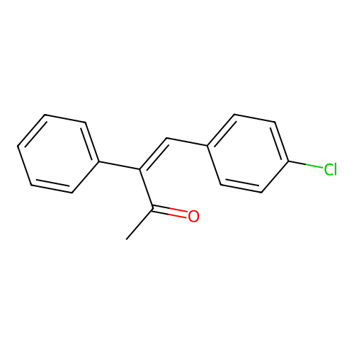 (Z)-4-(4-chlorophenyl)-3-phenylbut-3-en-2-one structure