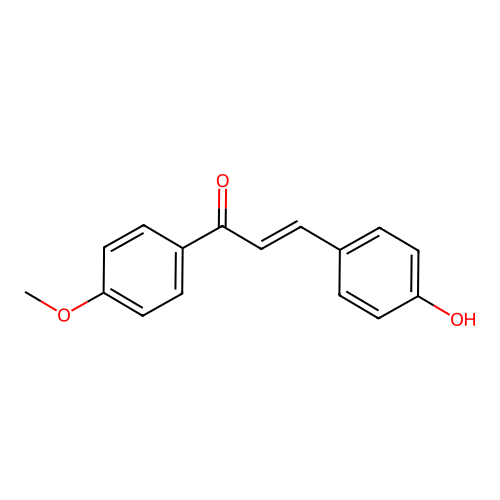 (2E)-3-(4-hydroxyphenyl)-1-(4-methoxyphenyl)prop-2-en-1-one structure