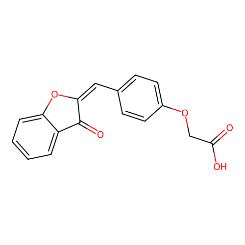 Acetic acid, (4-((3-oxo-2(3H)-benzofuranylidene)methyl)phenoxy)- structure