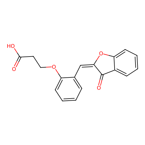 Propanoic acid, 3-(2-((3-oxo-2(3H)-benzofuranylidene)methyl)phenoxy)- structure