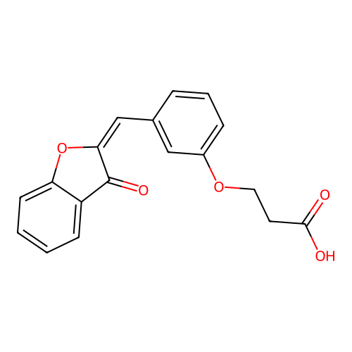 Propanoic acid, 3-(3-((3-oxo-2(3H)-benzofuranylidene)methyl)phenoxy)- structure