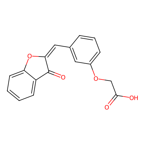 Acetic acid, (3-((3-oxo-2(3H)-benzofuranylidene)methyl)phenoxy)- structure