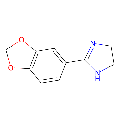 2-(1,3-benzodioxol-5-yl)-4,5-dihydro-1H-imidazole structure