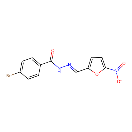 4-bromo-N'-[(5-nitrofuran-2-yl)methylidene]benzohydrazide structure