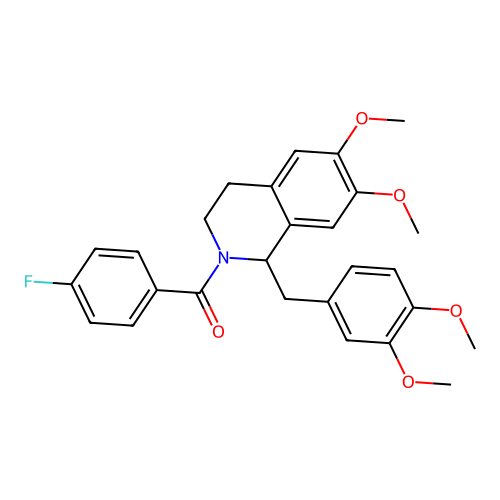 (1-(3,4-dimethoxybenzyl)-6,7-dimethoxy-3,4-dihydroisoquinolin-2(1H)-yl)(4-fluorophenyl)methanone structure