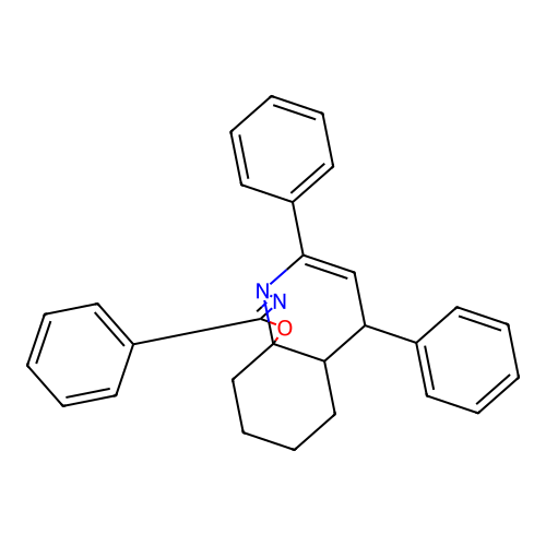 2,5,7-Triphenyl-7,7a,8,9,10,11-hexahydro-[1,3,4]oxadiazolo[2,3-j]quinoline structure