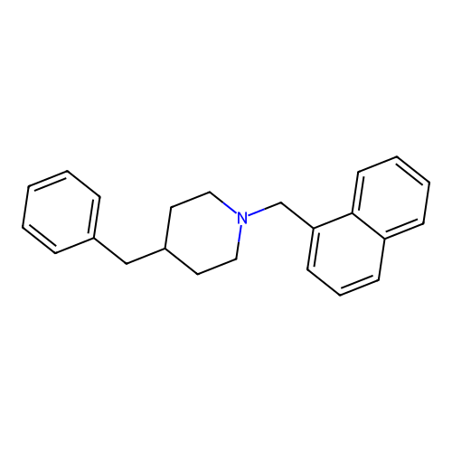 4-Benzyl-1-(naphthalen-1-ylmethyl)piperidine structure