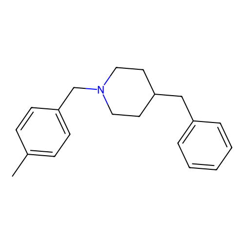 4-Benzyl-1-(4-methylbenzyl)piperidine structure