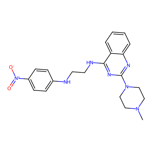 N-[2-(4-methylpiperazin-1-yl)quinazolin-4-yl]-N'-(4-nitrophenyl)ethane-1,2-diamine structure