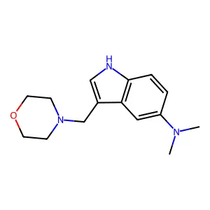 Indole, 5-(dimethylamino)-3-morpholinomethyl- structure