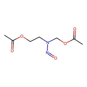 Acetic acid, 2-((acetoxymethyl)nitrosamino)ethyl ester structure