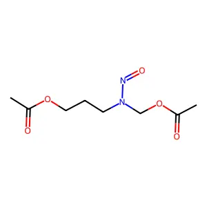 Acetic acid, 4-((acetoxymethyl)nitrosamino)propyl ester structure