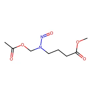 Butyric acid, ((hydroxymethyl)nitrosamino)-, methyl ester, acetate structure