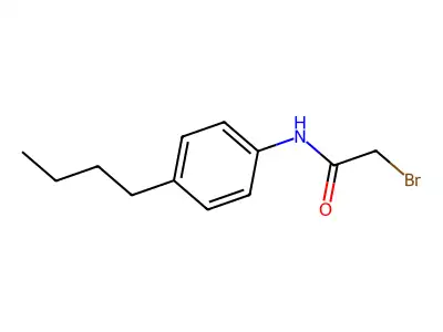 2-bromo-N-(4-butylphenyl)acetamide structure