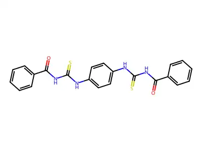 Urea, 1,1'-(p-phenylene)bis(3-benzoyl-2-thio- structure