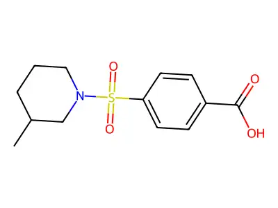 4-[(3-Methylpiperidin-1-yl)sulfonyl]benzoic acid structure